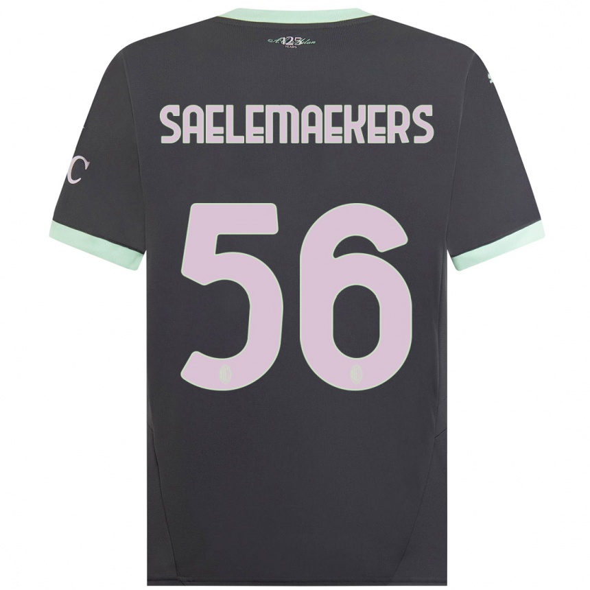 Niño Fútbol Camiseta Alexis Saelemaekers #56 Gris Equipación Tercera 2024/25 México