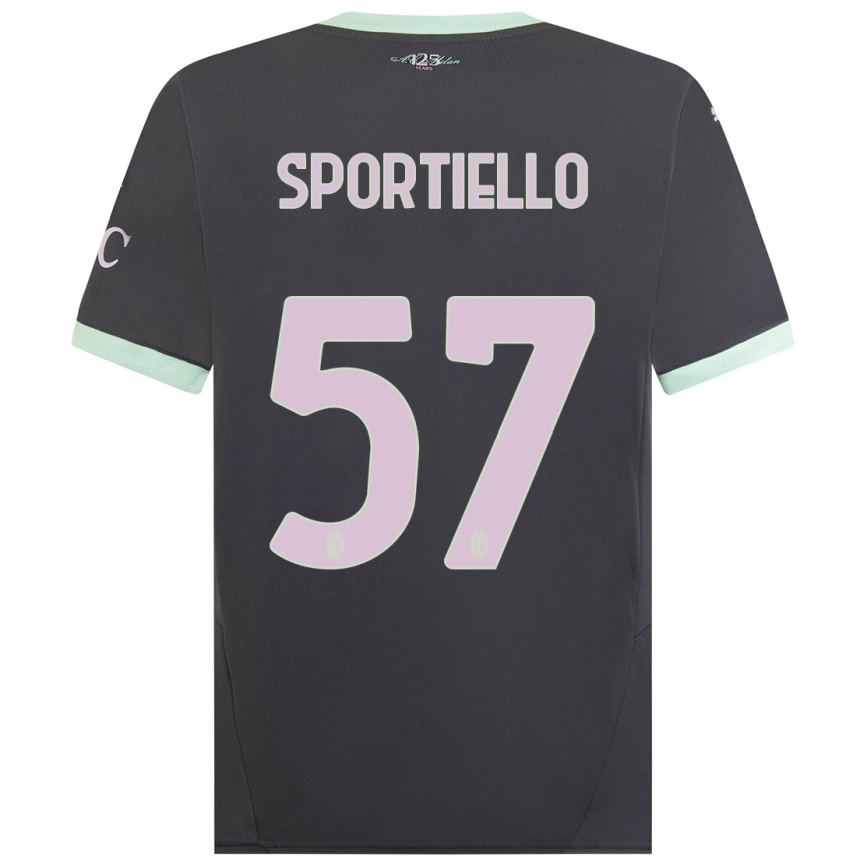 Niño Fútbol Camiseta Marco Sportiello #57 Gris Equipación Tercera 2024/25 México