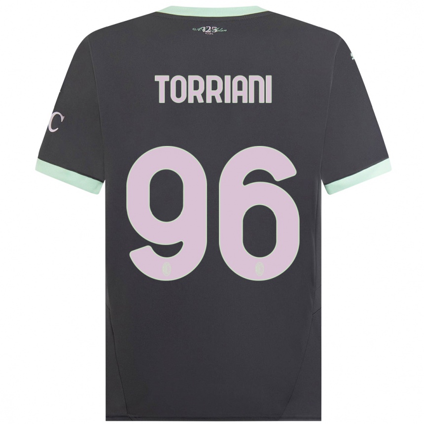 Niño Fútbol Camiseta Lorenzo Torriani #96 Gris Equipación Tercera 2024/25 México