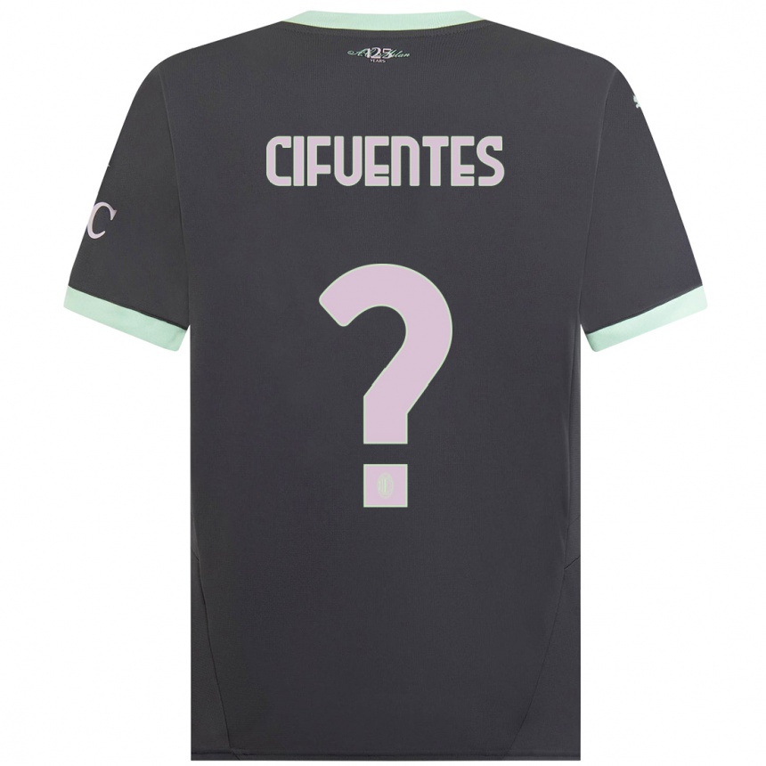 Niño Fútbol Camiseta Maikol Cifuentes #0 Gris Equipación Tercera 2024/25 México