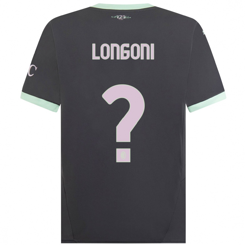 Niño Fútbol Camiseta Alessandro Longoni #0 Gris Equipación Tercera 2024/25 México