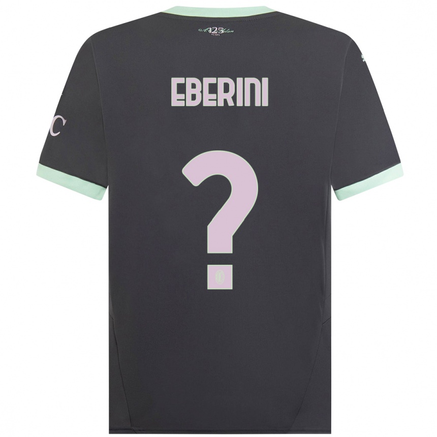 Niño Fútbol Camiseta Daniele Eberini #0 Gris Equipación Tercera 2024/25 México