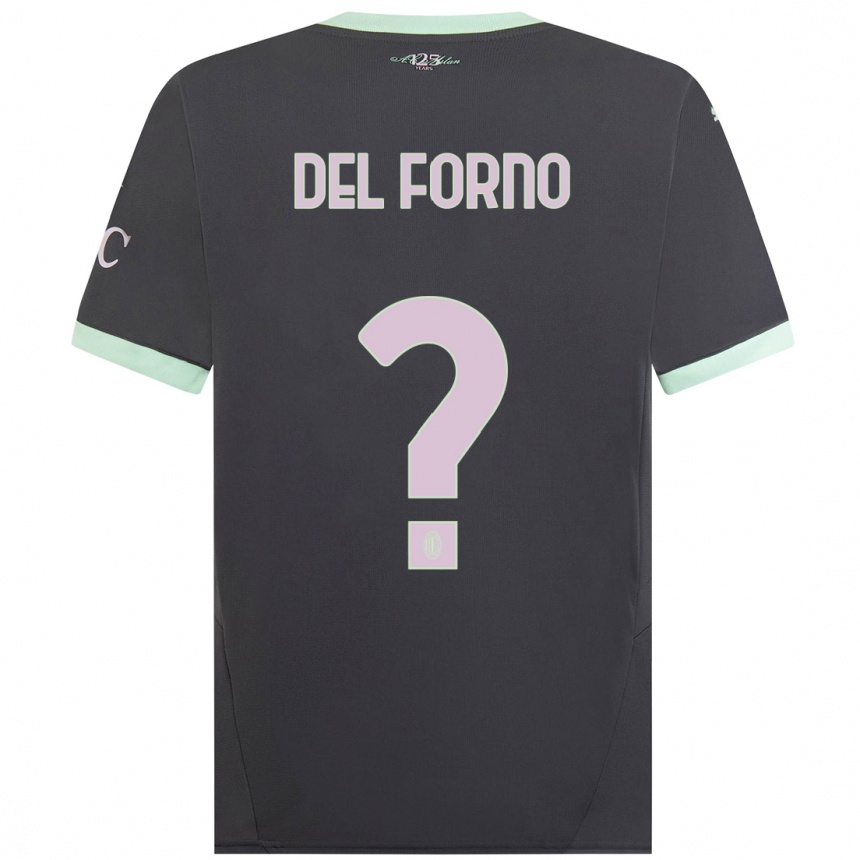 Niño Fútbol Camiseta Luca Del Forno #0 Gris Equipación Tercera 2024/25 México