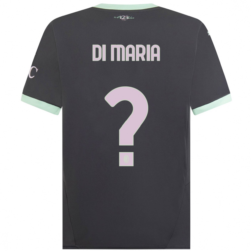 Niño Fútbol Camiseta Alessandro Di Maria #0 Gris Equipación Tercera 2024/25 México