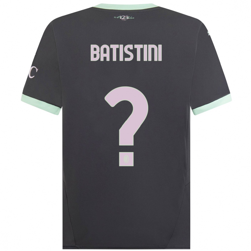 Niño Fútbol Camiseta Simone Batistini #0 Gris Equipación Tercera 2024/25 México