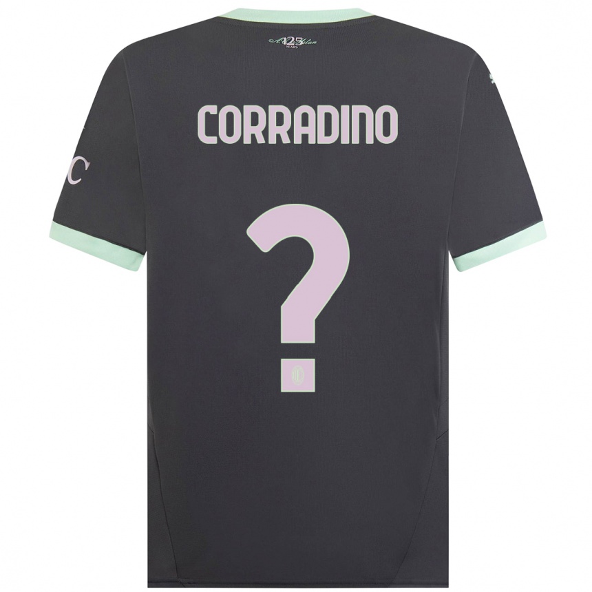 Niño Fútbol Camiseta Riccardo Corradino #0 Gris Equipación Tercera 2024/25 México