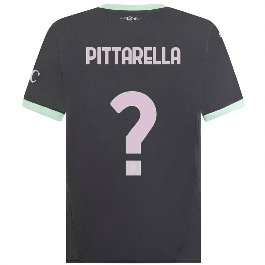 Niño Fútbol Camiseta Matteo Pittarella #0 Gris Equipación Tercera 2024/25 México