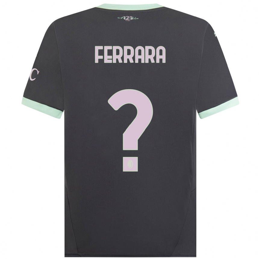 Niño Fútbol Camiseta Francesco Ferrara #0 Gris Equipación Tercera 2024/25 México