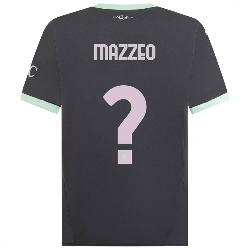 Niño Fútbol Camiseta Kevin Mazzeo #0 Gris Equipación Tercera 2024/25 México