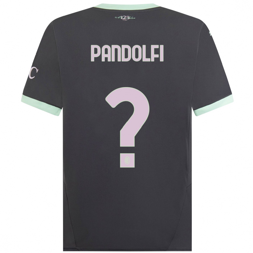 Niño Fútbol Camiseta Fabio Pandolfi #0 Gris Equipación Tercera 2024/25 México