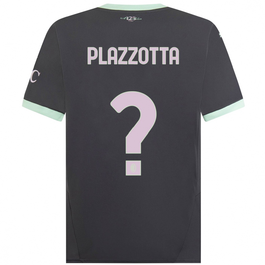 Niño Fútbol Camiseta Filippo Plazzotta #0 Gris Equipación Tercera 2024/25 México