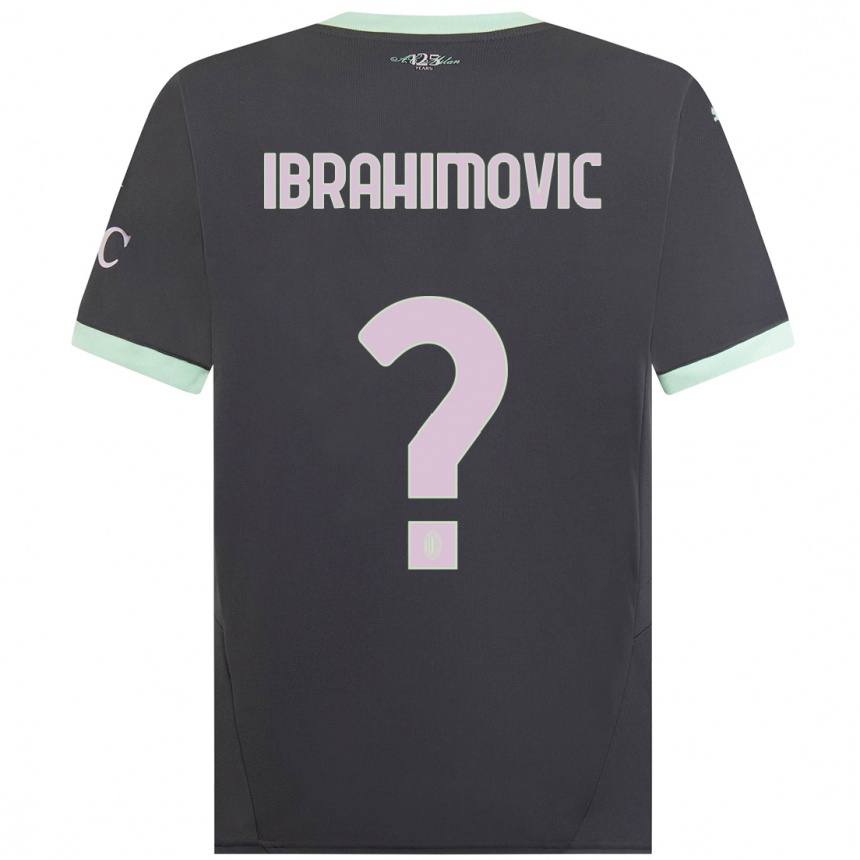 Niño Fútbol Camiseta Vincent Ibrahimovic #0 Gris Equipación Tercera 2024/25 México