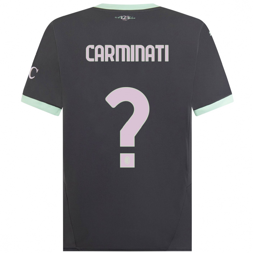 Niño Fútbol Camiseta Diego Carminati #0 Gris Equipación Tercera 2024/25 México