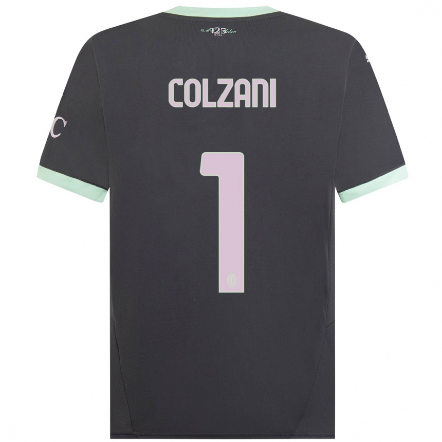 Niño Fútbol Camiseta Edoardo Colzani #1 Gris Equipación Tercera 2024/25 México