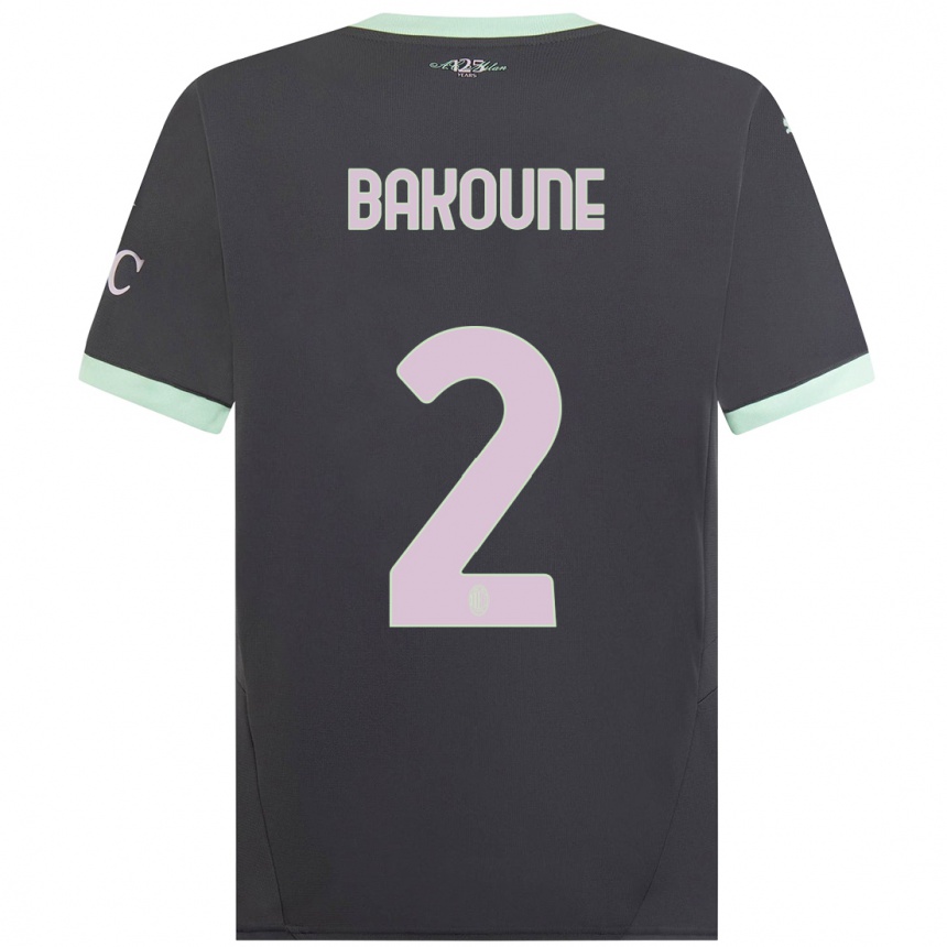 Niño Fútbol Camiseta Adam Bakoune #2 Gris Equipación Tercera 2024/25 México