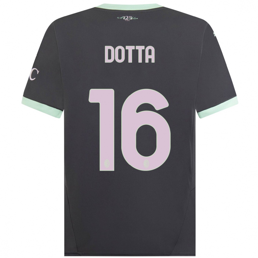 Niño Fútbol Camiseta Cristiano Dotta #16 Gris Equipación Tercera 2024/25 México