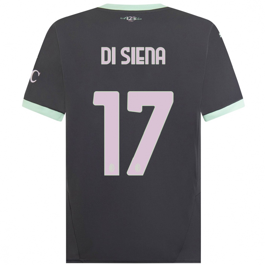 Niño Fútbol Camiseta Andrea Di Siena #17 Gris Equipación Tercera 2024/25 México