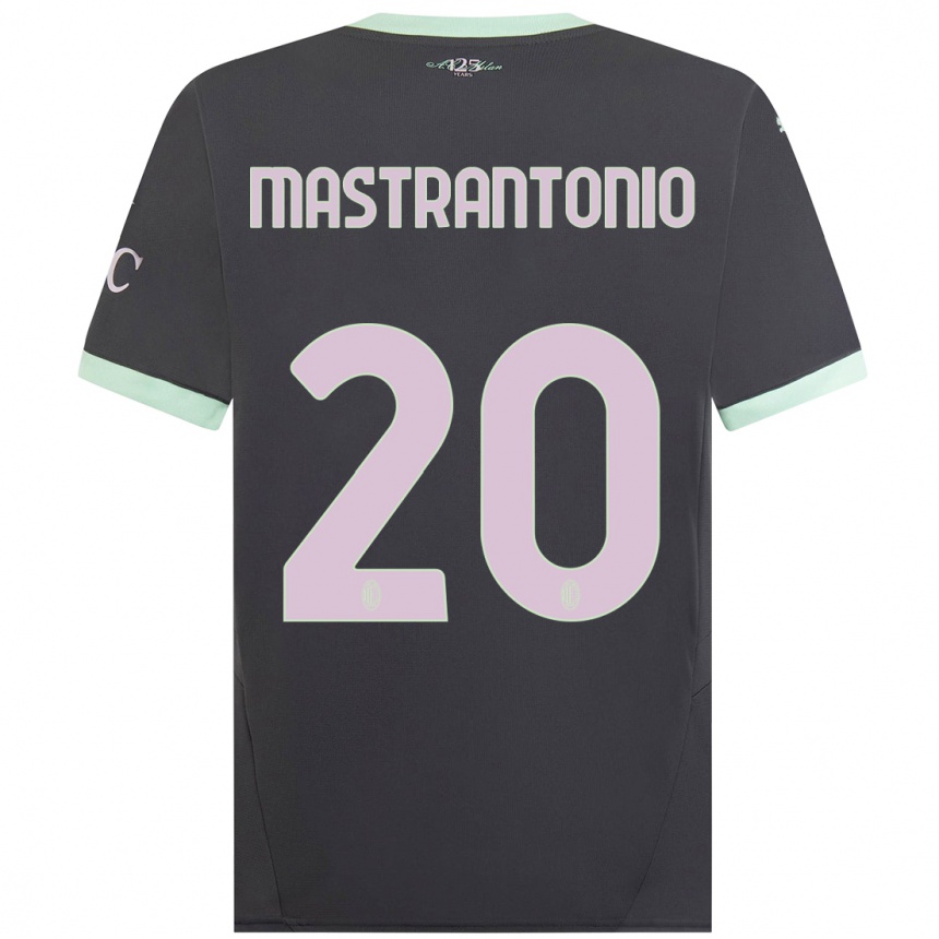 Niño Fútbol Camiseta Davide Mastrantonio #20 Gris Equipación Tercera 2024/25 México