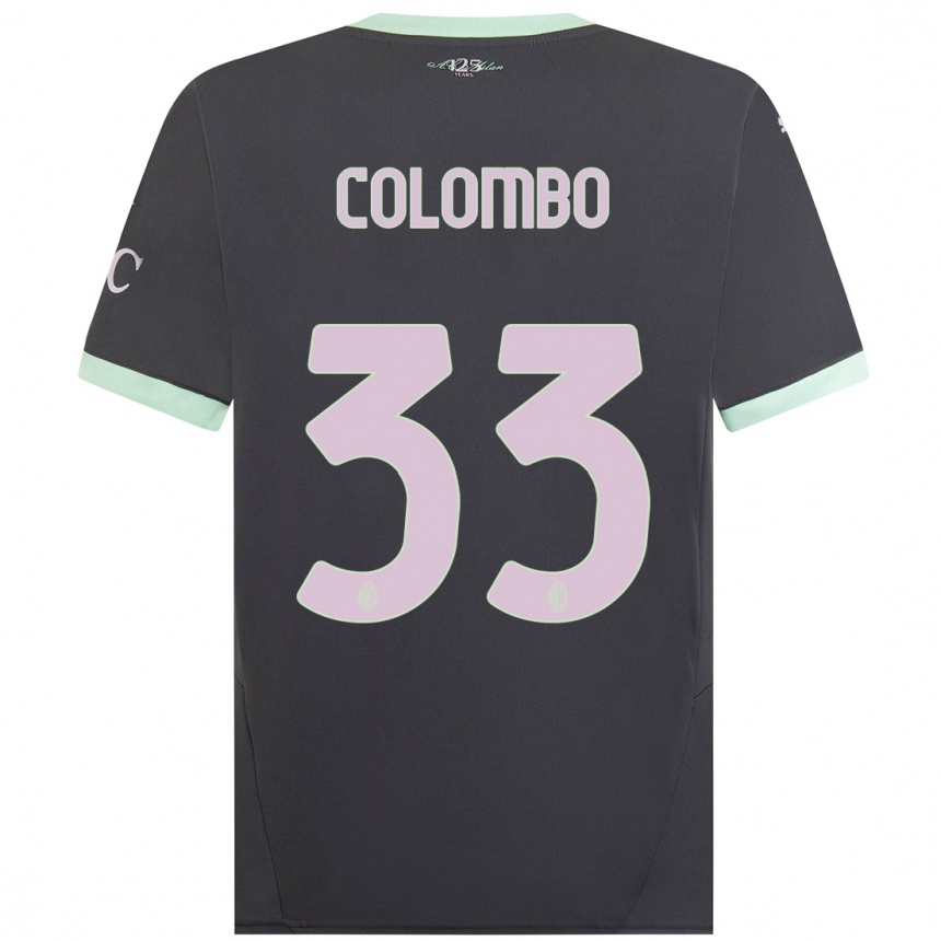 Niño Fútbol Camiseta Federico Colombo #33 Gris Equipación Tercera 2024/25 México