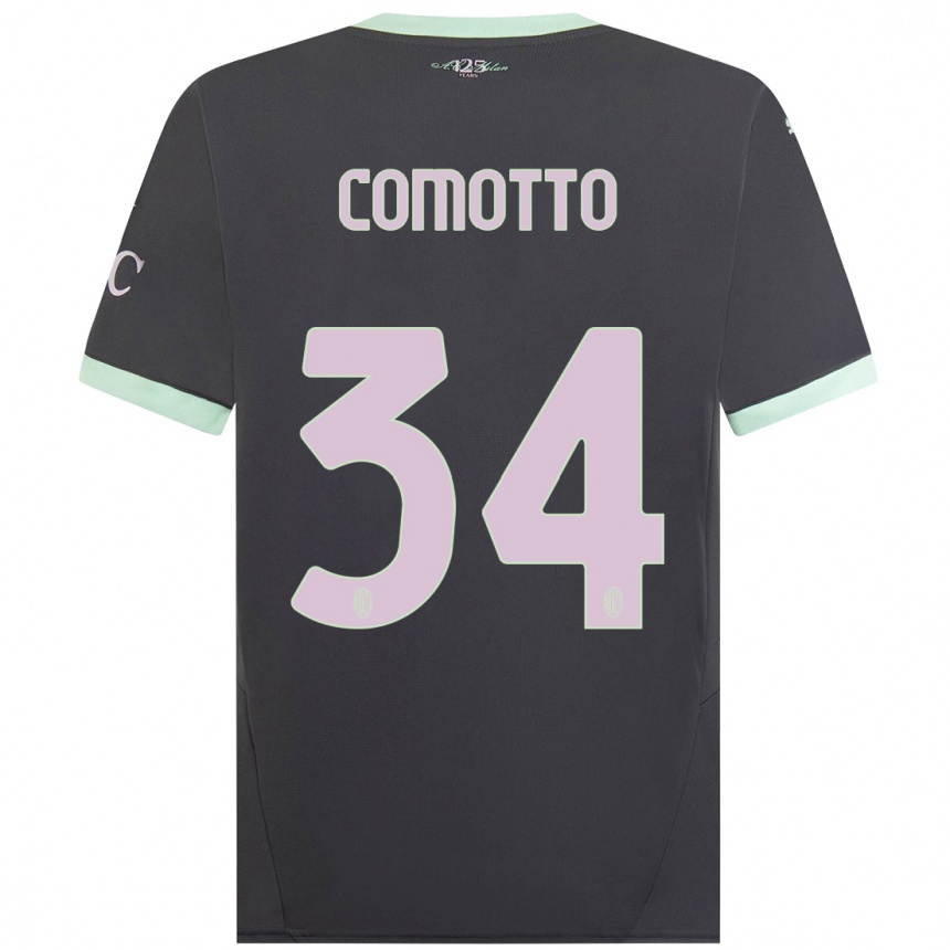 Niño Fútbol Camiseta Christian Comotto #34 Gris Equipación Tercera 2024/25 México