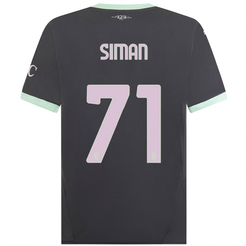 Niño Fútbol Camiseta Alexandru Șiman #71 Gris Equipación Tercera 2024/25 México