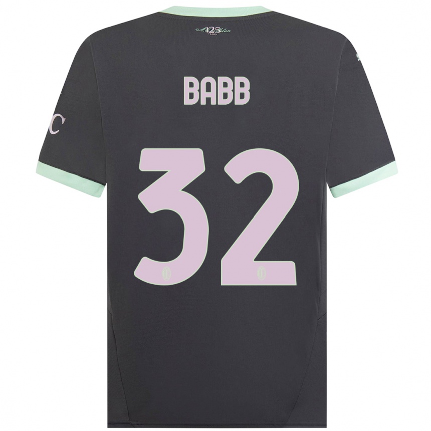 Niño Fútbol Camiseta Selena Delia Babb #32 Gris Equipación Tercera 2024/25 México