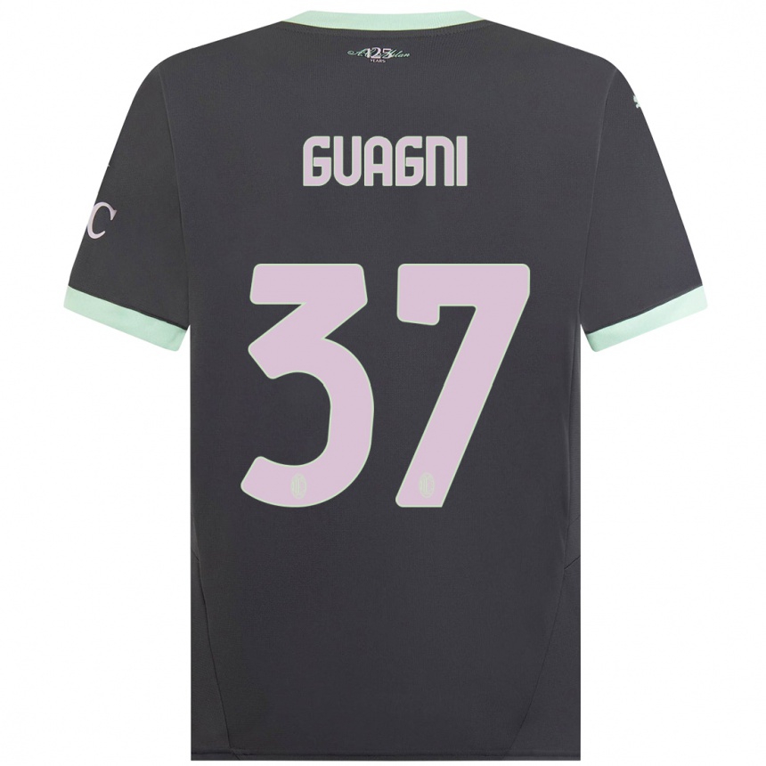 Niño Fútbol Camiseta Alia Guagni #37 Gris Equipación Tercera 2024/25 México