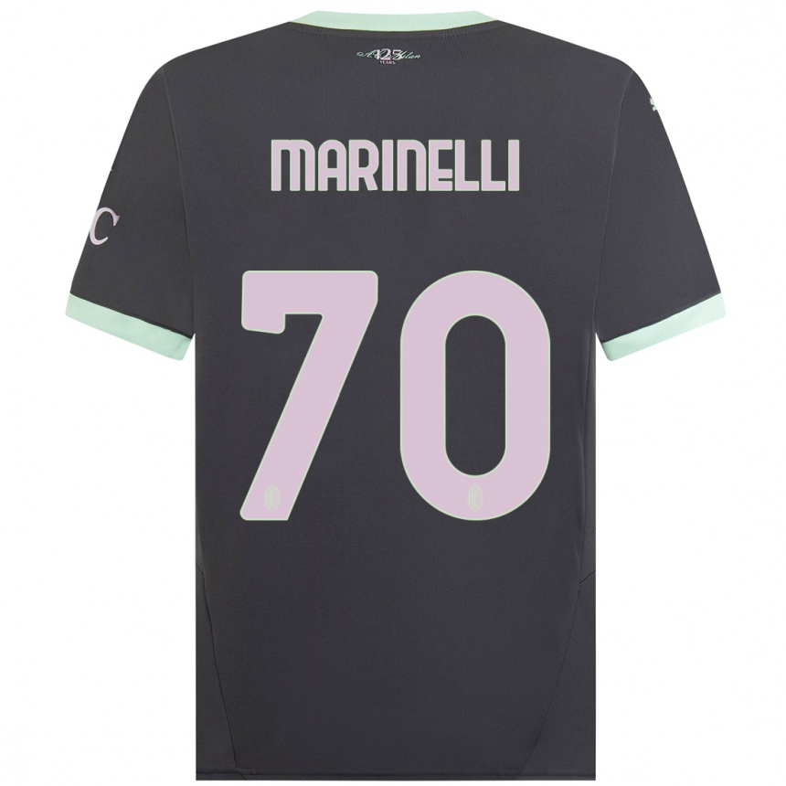 Niño Fútbol Camiseta Gloria Marinelli #70 Gris Equipación Tercera 2024/25 México