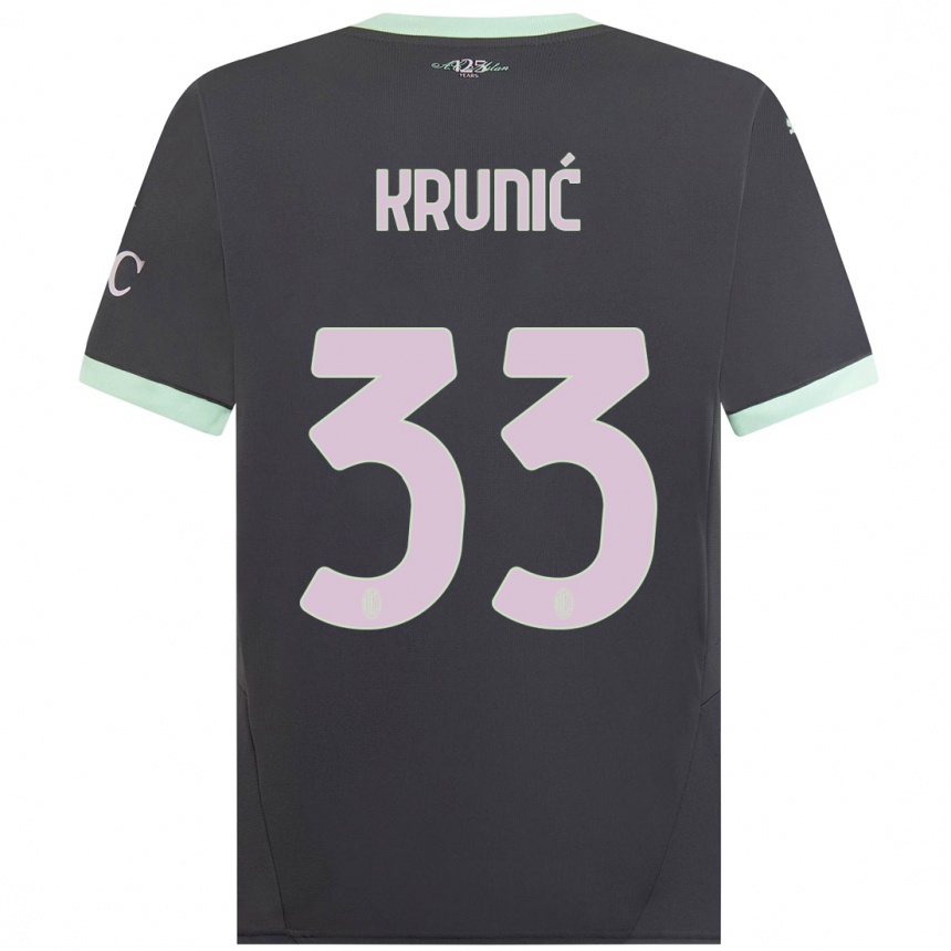 Niño Fútbol Camiseta Rade Krunic #33 Gris Equipación Tercera 2024/25 México