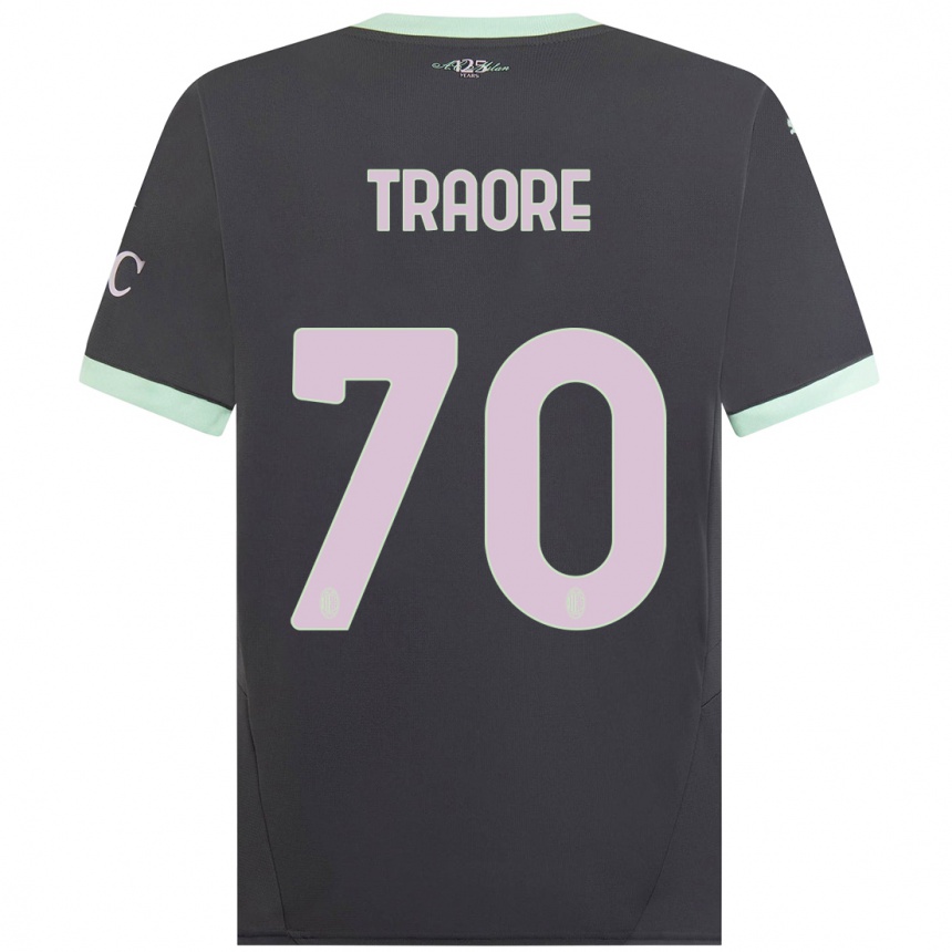 Niño Fútbol Camiseta Chaka Traore #70 Gris Equipación Tercera 2024/25 México