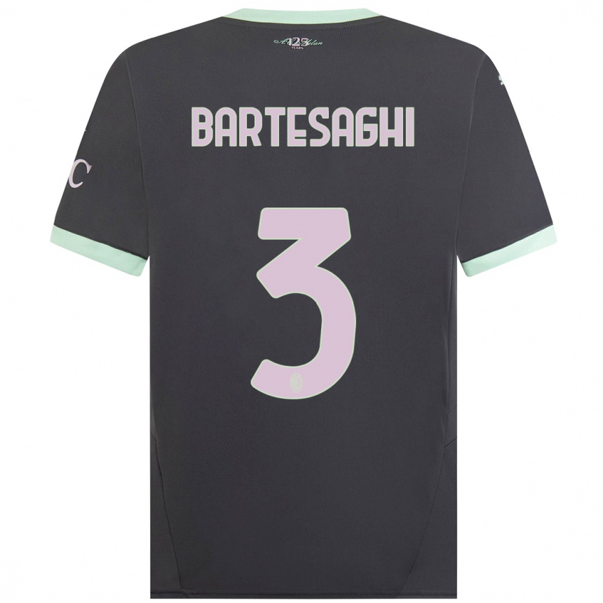 Niño Fútbol Camiseta Davide Bartesaghi #3 Gris Equipación Tercera 2024/25 México