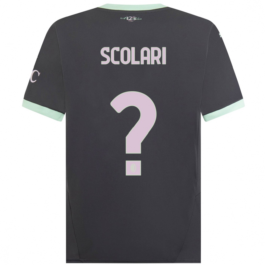 Niño Fútbol Camiseta Davide Scolari #0 Gris Equipación Tercera 2024/25 México