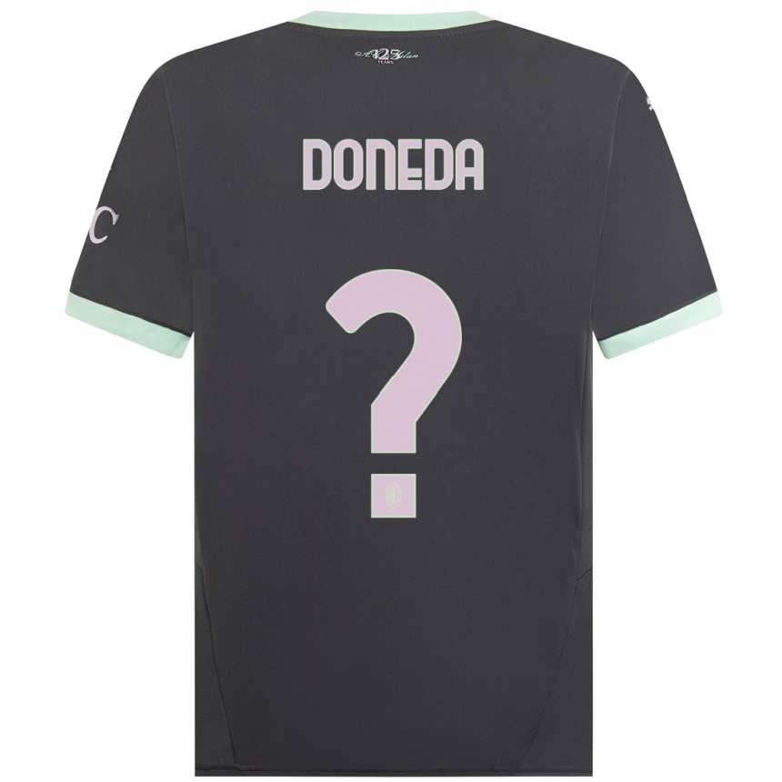 Niño Fútbol Camiseta Paolo Doneda #0 Gris Equipación Tercera 2024/25 México