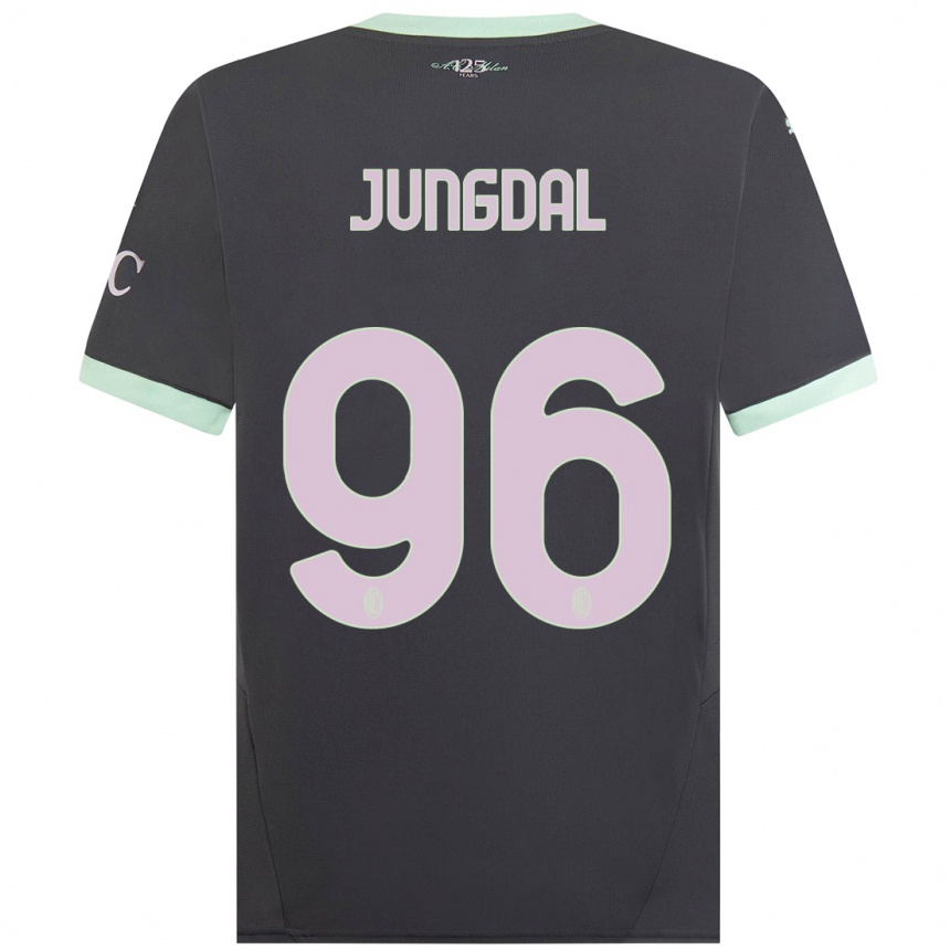 Niño Fútbol Camiseta Andreas Jungdal #96 Gris Equipación Tercera 2024/25 México