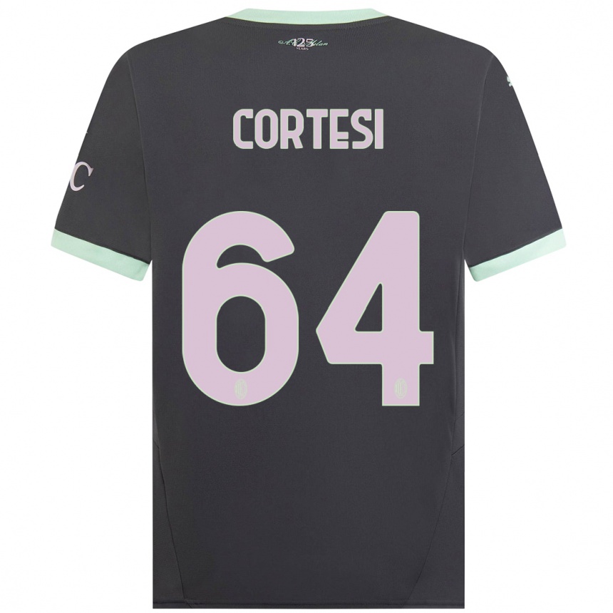 Niño Fútbol Camiseta Selena Cortesi #64 Gris Equipación Tercera 2024/25 México