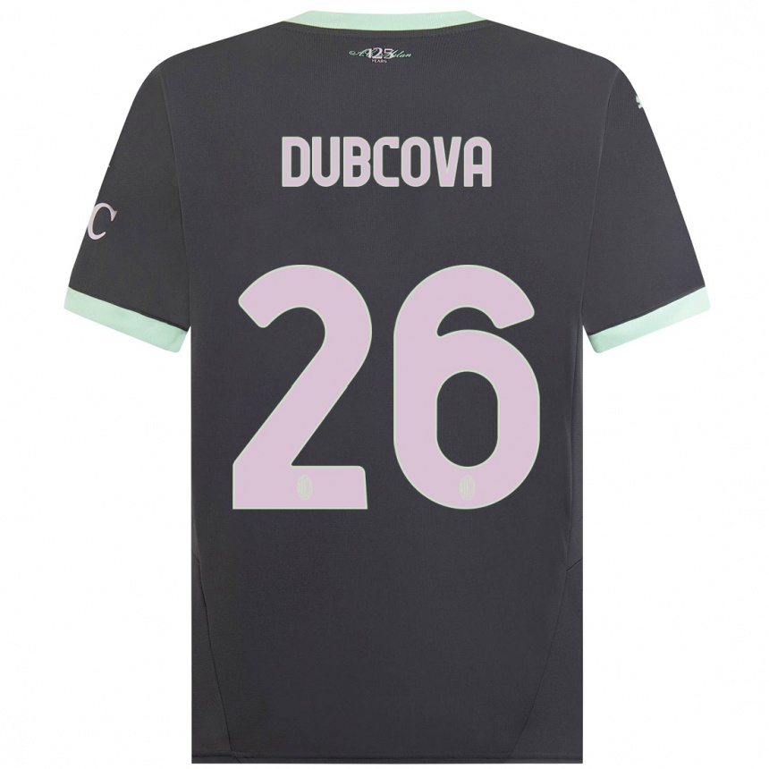 Niño Fútbol Camiseta Michaela Dubcova #26 Gris Equipación Tercera 2024/25 México