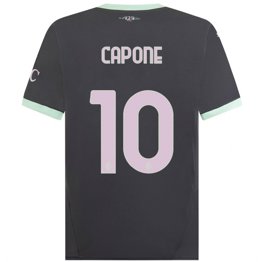 Niño Fútbol Camiseta Andrea Capone #10 Gris Equipación Tercera 2024/25 México