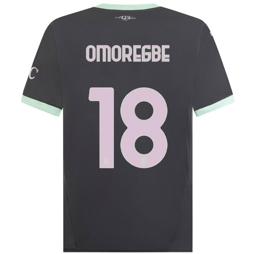 Niño Fútbol Camiseta Bob Murphy Omoregbe #18 Gris Equipación Tercera 2024/25 México