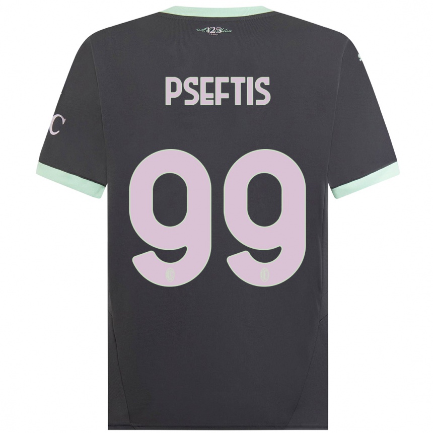 Niño Fútbol Camiseta Fotios Pseftis #99 Gris Equipación Tercera 2024/25 México