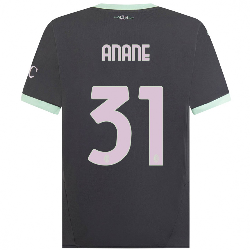 Niño Fútbol Camiseta Emmanuel Anane #31 Gris Equipación Tercera 2024/25 México