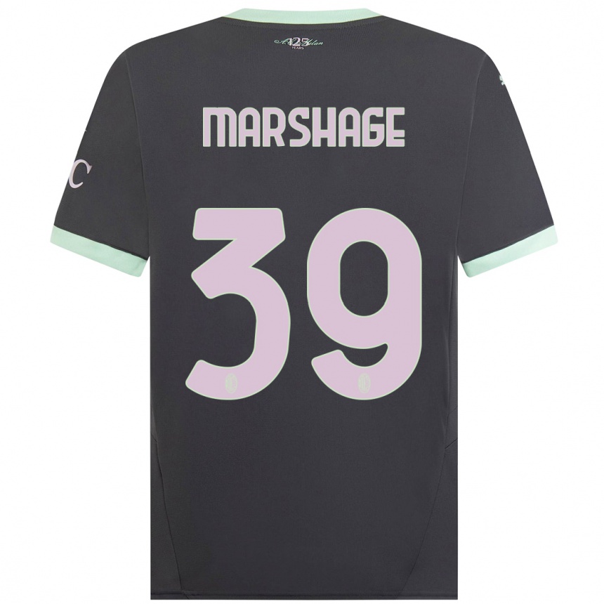 Niño Fútbol Camiseta Wilgot Marshage #39 Gris Equipación Tercera 2024/25 México