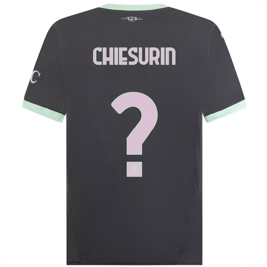 Niño Fútbol Camiseta Alberto Chiesurin #0 Gris Equipación Tercera 2024/25 México