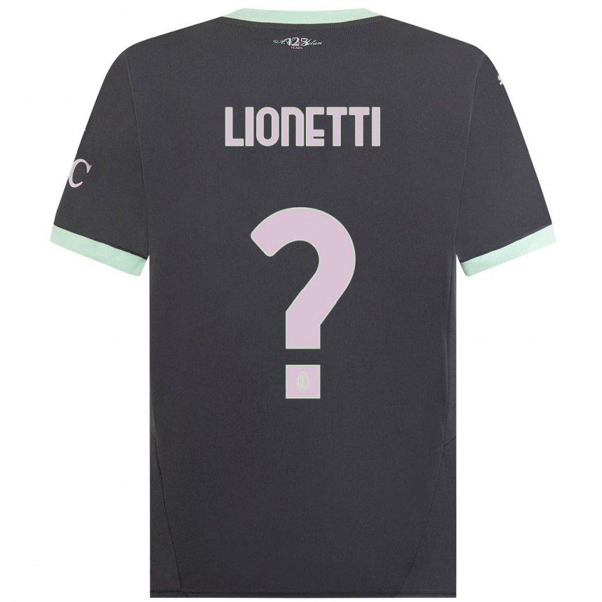 Niño Fútbol Camiseta Francesco Lionetti #0 Gris Equipación Tercera 2024/25 México