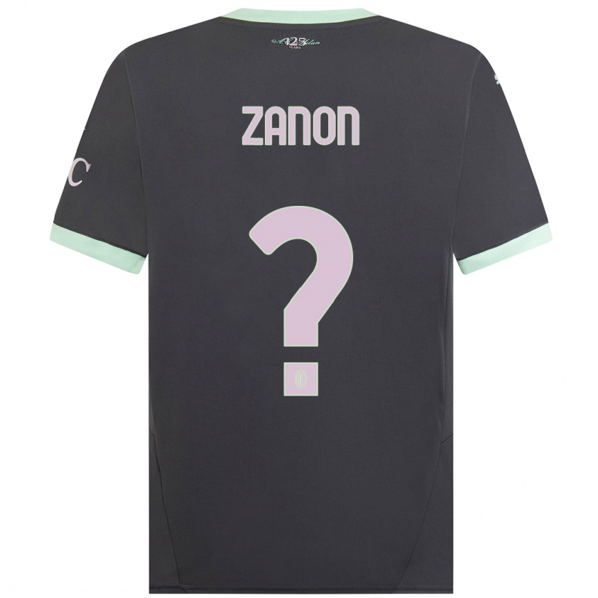 Niño Fútbol Camiseta Thomas Zanon #0 Gris Equipación Tercera 2024/25 México