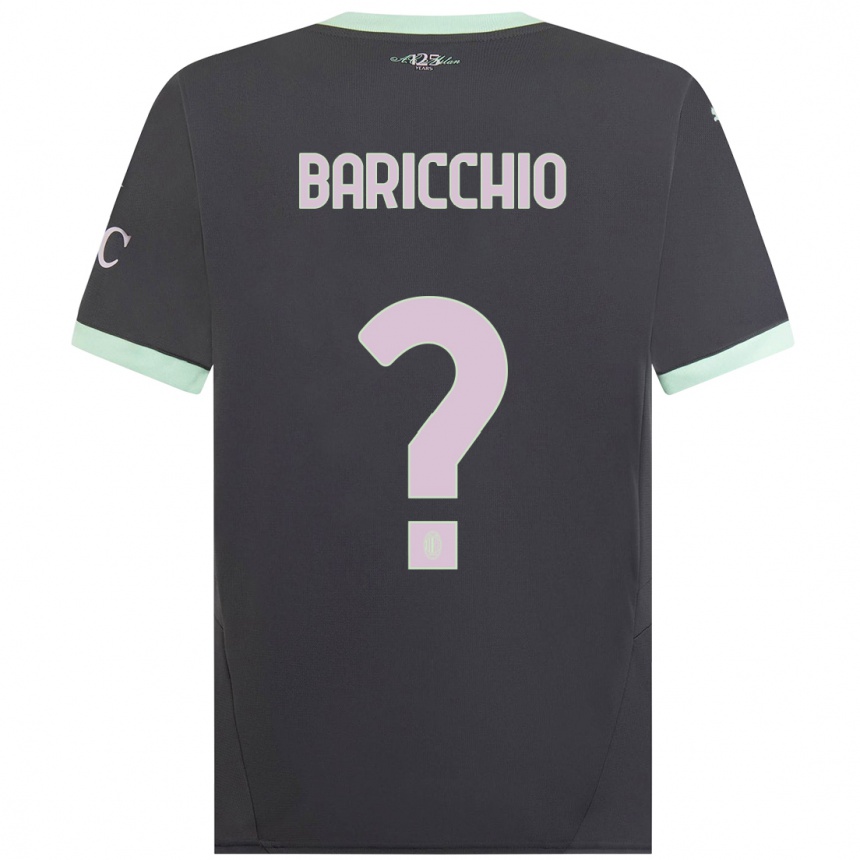 Niño Fútbol Camiseta Luca Baricchio #0 Gris Equipación Tercera 2024/25 México