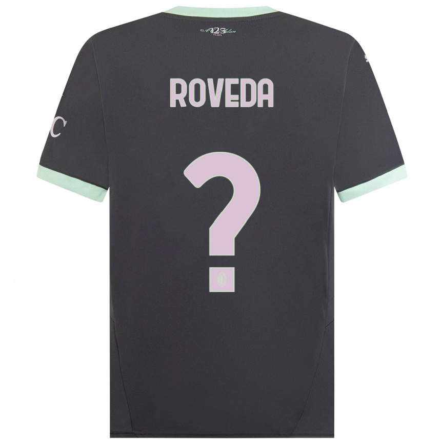 Niño Fútbol Camiseta Samuele Roveda #0 Gris Equipación Tercera 2024/25 México