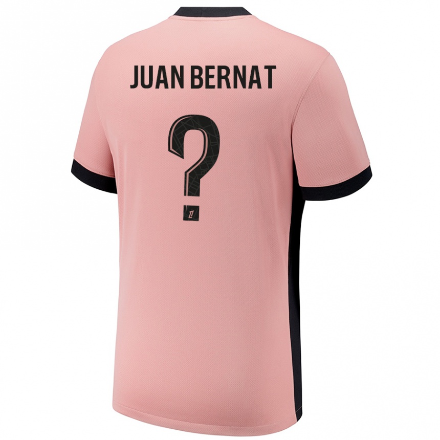 Niño Fútbol Camiseta Juan Bernat #0 Rosa Óxido Equipación Tercera 2024/25 México