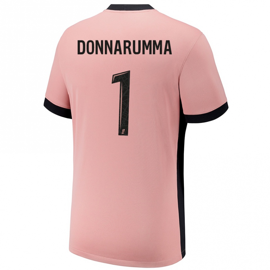 Niño Fútbol Camiseta Gianluigi Donnarumma #1 Rosa Óxido Equipación Tercera 2024/25 México