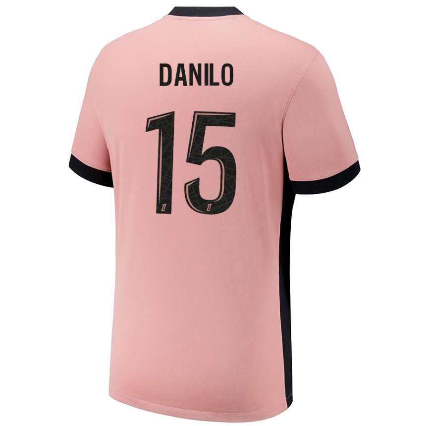 Niño Fútbol Camiseta Danilo Pereira #15 Rosa Óxido Equipación Tercera 2024/25 México