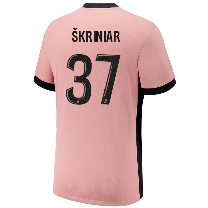 Niño Fútbol Camiseta Milan Skriniar #37 Rosa Óxido Equipación Tercera 2024/25 México